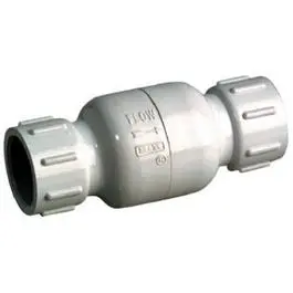 1-1/2-Inch White Pvc Threaded Check Valve – Schedule 40 1