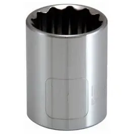 1/2-Inch Drive 1-1/4-Inch 12-Point Deep Socket – Chrome Vanadium Steel 1
