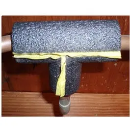 1/2-Inch Tubular Foam Pipe Insulation Sleeve — Fitting For Tee Fittings 1