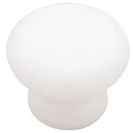1.25-Inch White Ceramic Round Cabinet Knob – Modern Hardware 1