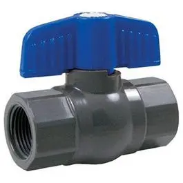 1.5-Inch Gray Pvc Threaded Ball Valve – Durable Plastic Construction 1