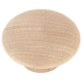 1.75-Inch Round Solid Wood Cabinet Knob For Modern Interiors 1