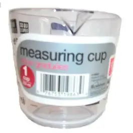 1-Cup Durable Clear Plastic Measuring Cup – Top-Reading Design 1