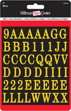 1-Inch Black-And-Gold Letter & Number Kit – Self-Adhesive Signage Set 1