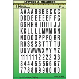 1-Inch Black Vinyl Adhesive Address Number And Letter Kit 1
