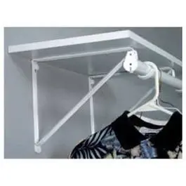 10.75-Inch White Shelf And Rod Mounting Bracket – Adjustable Support 1