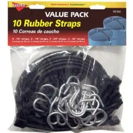 10-Piece Epdm Rubber Strap Assortment 1