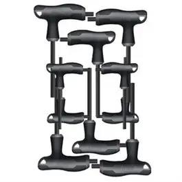 10-Piece T-Handle Hex Wrench Set – Dual Sae & Metric Sizes 1