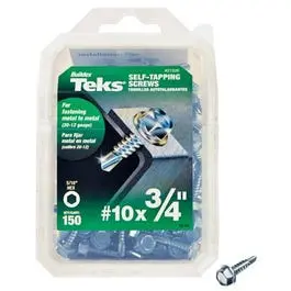 #10 X 3/4" Hex Washer Head Self-Drilling Screws – 150-Count Pack 1