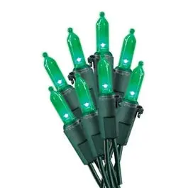 100-Count Mini Green Led Christmas Lights – Energy-Efficient 1