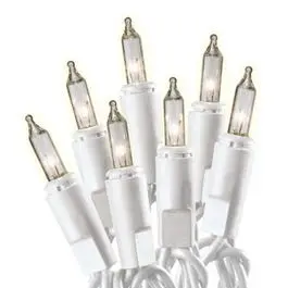 100-Light Clear Bulb Christmas String Lights With White Wire 1