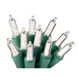 100-Light Clear Mini String Lights With Green Wire – Holiday Lighting Set 1