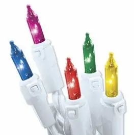 100-Light Multi-Color And White Wired Christmas String Light Set 1