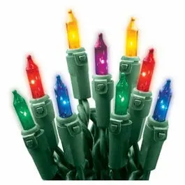 100-Light Multi-Color Holiday Light Set With Green Wire 1