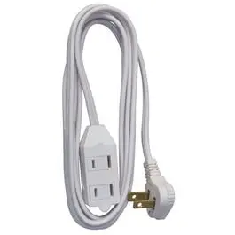 11-Foot Low-Profile 16/2 Spt-2 Extension Cord With Polarized Slender Plug (White) 1