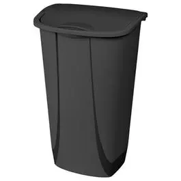 11-Gallon Swing-Top Kitchen Trash Can – Matte Black, Hands-Free Lid Design 1