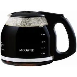 12-Cup Black Glass Coffee Carafe With Handle 1