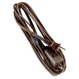 12-Foot 16/2 Spt-2 Brown Extension Cord With Polarized Cube Tap 1