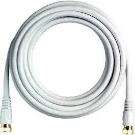 12-Foot White Rg6 Coaxial Cable With F-Type Connectors 1