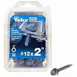 #12 × 2" Galvanized Roofing Screws – 50-Pack 1