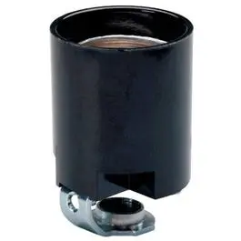 15-Amp 125V Black Porcelain Lampholder 1
