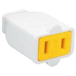15-Amp White Polarized Electrical Connector – Standard Household Use 1