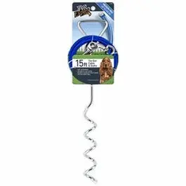 15-Foot Heavy-Duty Dog Tie-Out Kit With Steel Stake 1