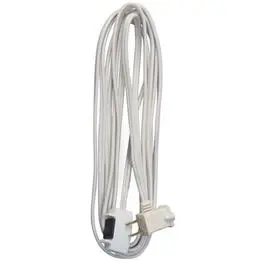 15-Foot White Remote Control Power Cord – 16/2 Spt-2 Gauge 1