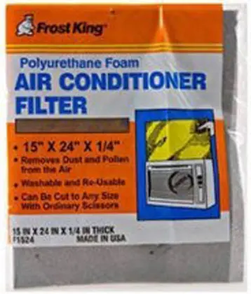 15" X 24" X 1/4" Foam Hvac Air Filter 1