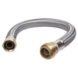 18-Inch Lead-Free Stainless Steel Braided Water Heater Connector – 3/4-Inch Fip X 3/4-Inch Fip 1