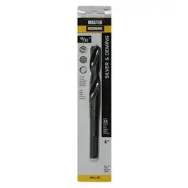 19/32" Silver & Deming Black Oxide Twist Drill Bit – 6" Overall Length 1