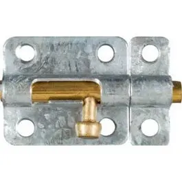 2.5-Inch Galvanized Door Barrel Bolt – Compact Surface-Mount Security Latch 1
