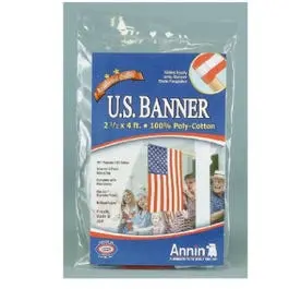 2.5 X 4-Foot U.S. Flag Banner – Polycotton Blend For Indoor/Outdoor Use 1