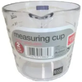 2-Cup Durable Clear Plastic Measuring Cup – Top-Reading Design 1