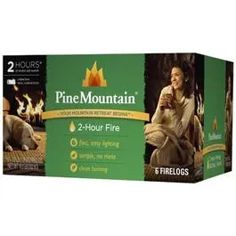 2-Hour Traditional Fire Logs – Pack Of 6 Smoke-Reduced, Easy-Light Fireplace Fuel 1