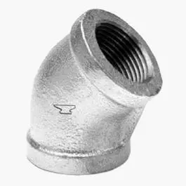2-Inch Galvanized 45° Elbow Pipe Fitting 1