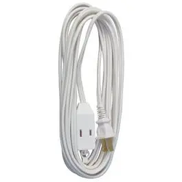 20-Foot White Spt-2 Vinyl Extension Cord With Cube Tap (16/2 Gauge) 1