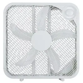 20-Inch White Box Fan – High-Airflow Compact Cooling 1
