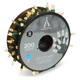 200-Count Warm White C3 Led Christmas Light Spool 1