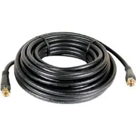 25-Foot Black Rg6 Coaxial Cable With F-Type Connectors (Pre-Terminated) 1