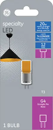 2W Led Desk Lamp – T3 Bulb With G4 Base, Warm White, White Finish 1