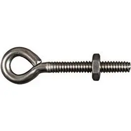 3/16" X 2" Stainless Steel Eye Bolt With Single Hex Nut 1