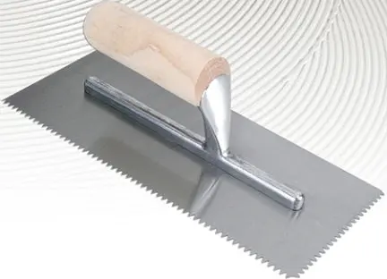 3/16" X 5/32" Notched Trowel For Thin-Set Mortar 1