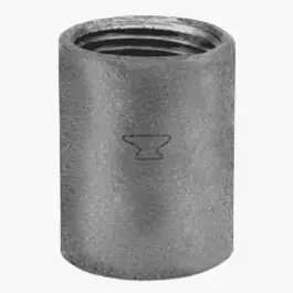 3/4-Inch Wrought Steel Pipe Coupling – Black Malleable Iron Fitting 1