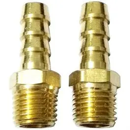 3/8-Inch Barb To 1/4-Inch Mnpt Compressor Hose Fitting – 2-Pack 1