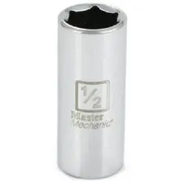 3/8-Inch Drive 1/2-Inch 6-Point Deep Socket – Chrome Vanadium Steel 1