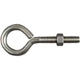 3/8" X 4" Stainless Steel Eye Bolt With Hex Nut Included 1