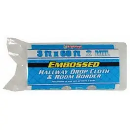 3 Ft X 60 Ft Embossed 2-Mil Poly Drop Cloth – Heavy-Duty Protection 1