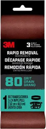 3 In. X 18 In. Sanding Belt – 60-Grit Abrasive Belt For Belt Sanders 1