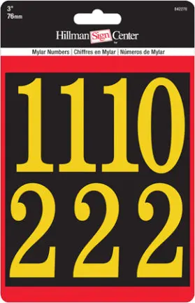 3-Inch Black-And-Gold Number Kit – Adhesive Vinyl Digits For Signs 1